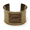 Vintage Burnished Gold 'Lace' Cuff Bracelet - 4.5cm Width/ 20cm Length