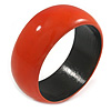 Orange Wood Bangle Bracelet - Medium - up to 18cm L(Possible Natural Irregularities)