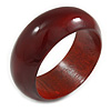 Mahogany Brown Red Wood Bangle Bracelet(Possible Natural Irregularities) - Small