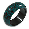 Green/Black Wood Bangle Bracelet(Possible Natural Irregularities) M/L Size