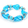 Sky Blue Twisted Flex Glass Bracelet