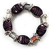 Purple Glass Bead Flex Bracelet