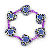 Children's Purple Acrylic 'Heart' Bracelet - Adjustable