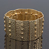 Vintage Hammered Bar Flex Bracelet In Gold Plating - 20cm Length