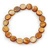 Brown Copper Sea Shell Flex Bracelet - Adjustable up to 20cm L
