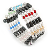 Hematite, Pearl, Glass Bead Magnetic Necklace/ Bracelet (Grey, White, Red, Blue, Green) - 90cm Total Length