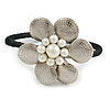 Romantic Floral Cuff Bracelet - Adjustable