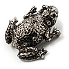 Crystal Toad Brooch (Black Tone)