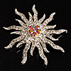 Corsage Sparkling Crystal Star Brooch
