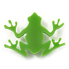 Lime Green Acrylic Frog Brooch
