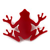 Red Acrylic Frog Brooch