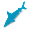 Teal Acrylic Shark Brooch