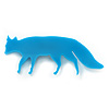 Light Blue Acrylic Fox Brooch