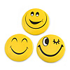 3pcs Very Happy Smiling Face Lapel Pin Button Badge - 3cm Diameter