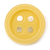 Funky Yellow Acrylic 'Button' Brooch - 35mm Diameter