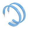 50mm Trendy Cornflower Blue Acrylic/ Plastic/ Resin Hoop Earrings