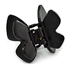 Small Butterfly Black Acrylic Hair Claw - 45mm Width