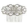 Bridal/ Wedding/ Prom/ Party Art Deco Style Rhodium Plated Austrian Crystal Hair Comb - 85mm W