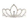 Fairy Princess Bridal/ Wedding/ Prom/ Party Silver Tone Crystal Mini Hair Comb Tiara - 75mm