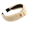 Fashion Braid Straw Style Flex HeadBand/ Head Band, Hairband in Light Cream