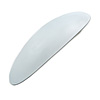 White Acrylic Oval Barrette/ Hair Clip In Silver Tone - 95mm Long