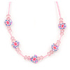 Children's Pink 'Heart' Necklace - 36cm Length/ 4cm Extension