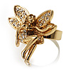 Gold-Tone Fairy Wishing Crystal Ring