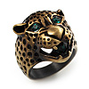 Vintage Bronze Tone 'Tiger' Ring