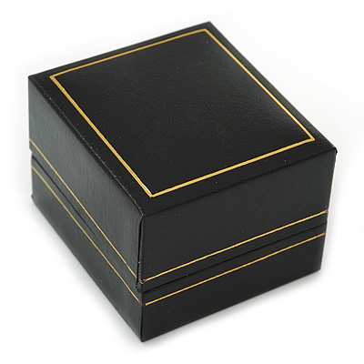 Black Leatherette Ring Box