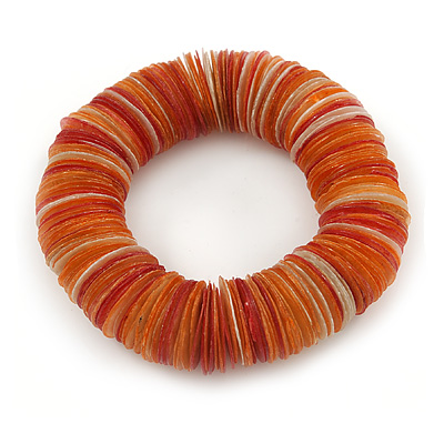 Orange Shell Flex Bracelet - 17cm L - main view
