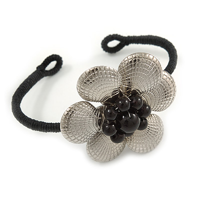 Romantic Floral Cuff Bracelet - Adjustable