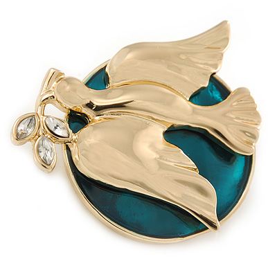 Gold Plated 'The Dove Of Peace' Brooch