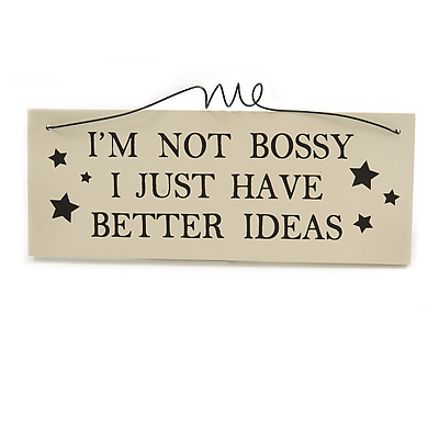 Funny Friends, Relationship, Family, Relatives, HUSBAND, WIFE, WORK, BOSSY Quote Wooden Novelty Plaque Sign Gift Ideas