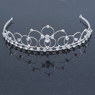 Princess Bridal/ Wedding/ Prom Rhodium Plated Austrian Crystal Tiara