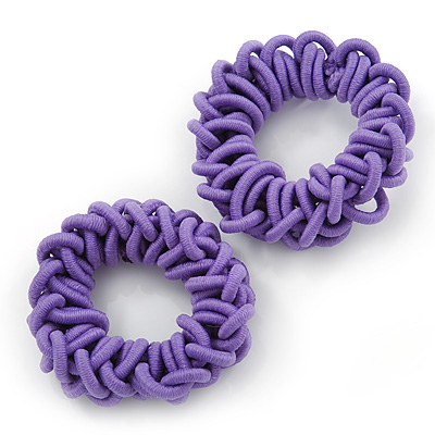 Purple Hair Elastics Set of 2