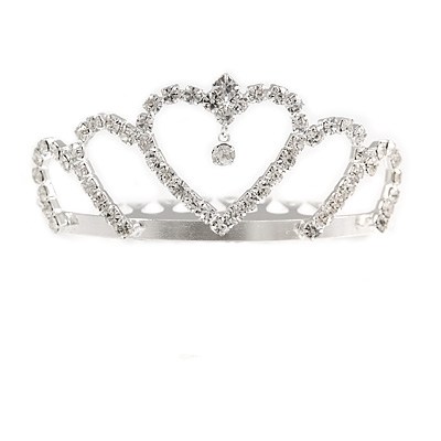 Fairy Princess Bridal/ Wedding/ Prom/ Party Silver Tone Crystal Mini Hair Comb Tiara - 65mm