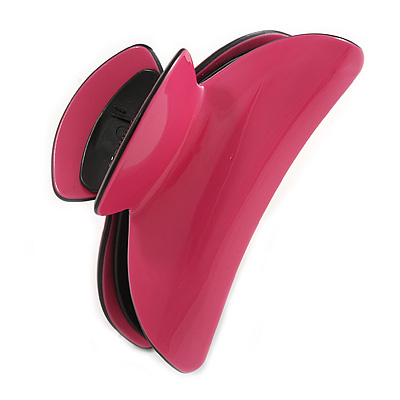 Large Bright Pink Acrylic Hair Claw/ Hair Clamp - 9cm Across