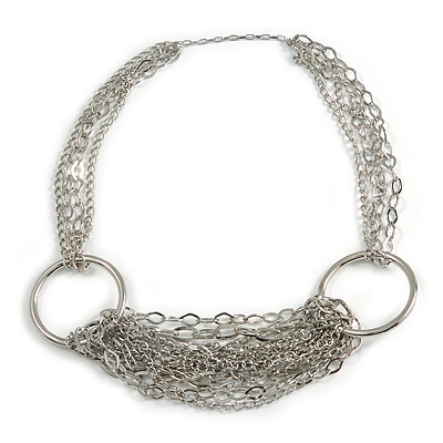 Silver Multi-Stranded Necklace