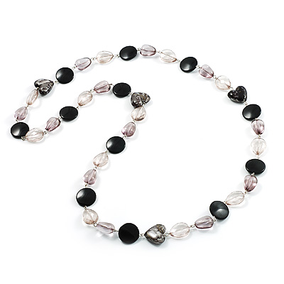 Stunning Dramatic Heart Shape Resin Beaded Necklace