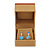 Light Brown/Beige Leatherette/Wood Stud Earrings Box - view 8