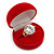 Red Velour Round Ring Jewellery Box - view 2