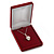 Luxury Burgundy Red Velour Brooch/ Pendant/ Earring/ Hair Accessories Jewellery Box - view 5