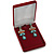 Luxury Burgundy Red Velour Brooch/ Pendant/ Earring/ Hair Accessories Jewellery Box - view 2