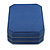 Large Blue Leatherette Brooch/ Pendant/ Earrings Octagonal Jewellery Box - view 4