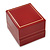 Burgundy Red Leatherette Two Ring Or Stud Earrings Box (The Rings Are Not Included) - view 2