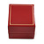 Burgundy Red Leatherette Two Ring Or Stud Earrings Box (The Rings Are Not Included) - view 6