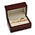 Luxury Wooden Mahogany Gloss Wedding Double Ring/ Stud Earrings Box (Rings are not included) - view 2