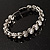 Stunning Bridal Clear Crystal Flex Bangle Bracelet (Silver Tone) - view 8