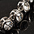 Stunning Bridal Clear Crystal Flex Bangle Bracelet (Silver Tone) - view 4