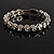 Stunning Bridal Clear Crystal Flex Bangle Bracelet (Silver Tone) - view 7